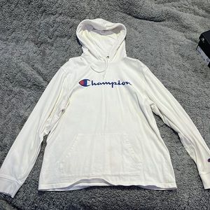 Thin white champion sweatshirt